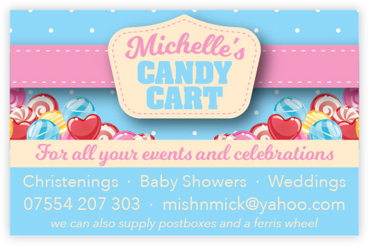 Michelle's Candy Cart Business Card